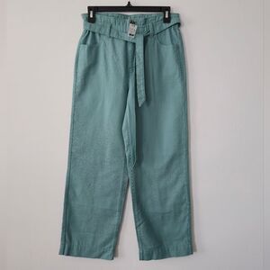 NWT J.Crew Factory Cropped Twill Paper-bag Pant